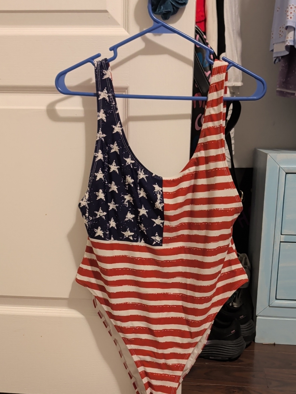 Xhilaration Kids One-Piece Swimsuit in Red, White & Blue Stars